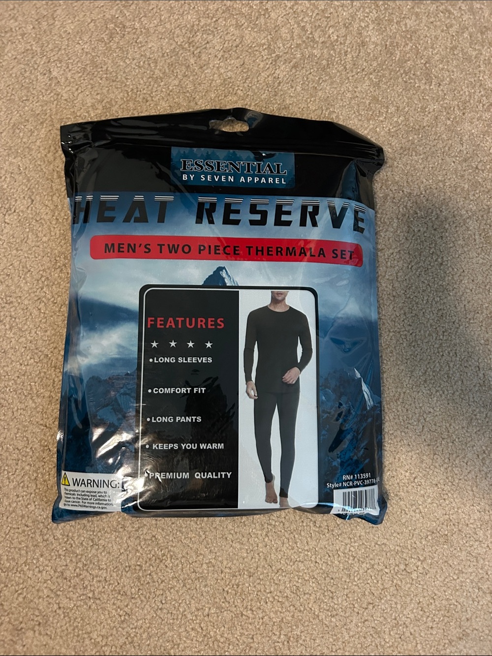 NWT men’s essential heat reserve all weather two piece thermal thermostat